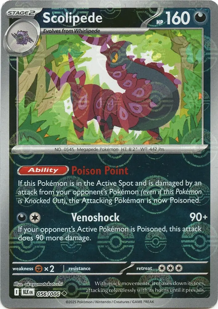 Scolipede (Master Ball Pattern), Black Bolt 056/086