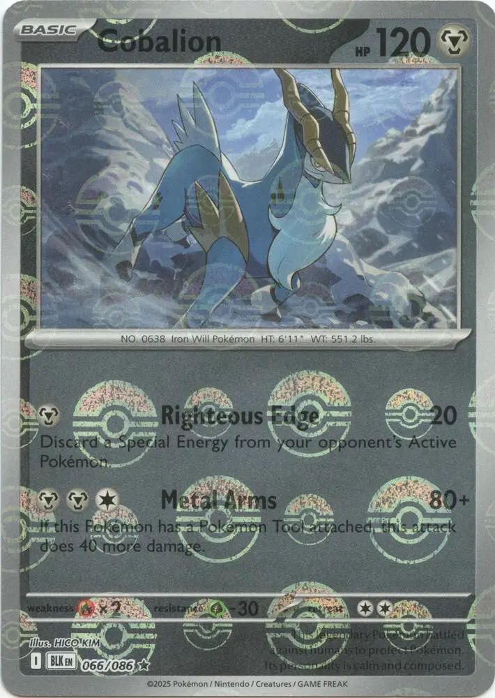 Cobalion (Master Ball Pattern), Black Bolt 066/086