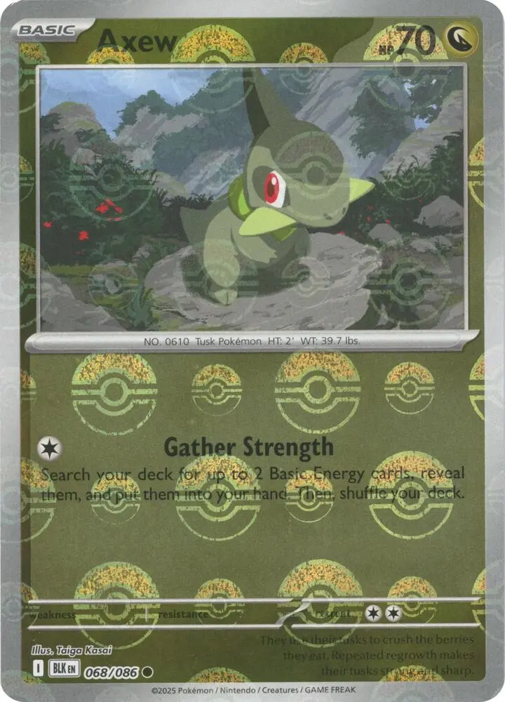 Axew (Master Ball Pattern), Black Bolt 068/086