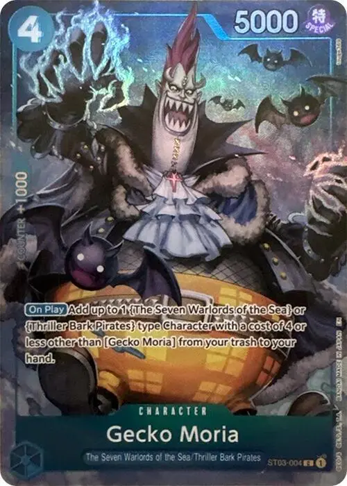 Gecko Moria (Seven Warlords of the Sea Binder Set), One Piece Promotion Cards ST03-004