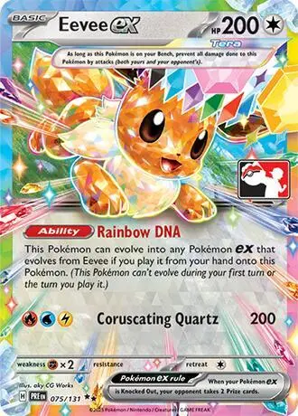 Eevee ex, Prize Pack Series Cards 075/131