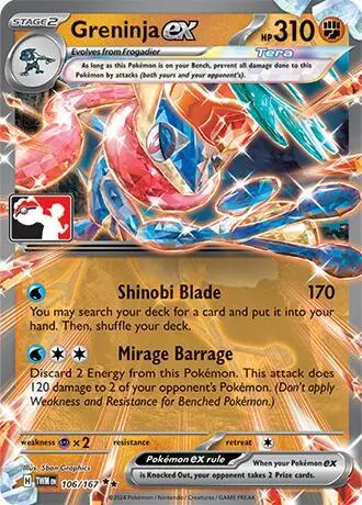 Greninja ex, Prize Pack Series Cards 106/167