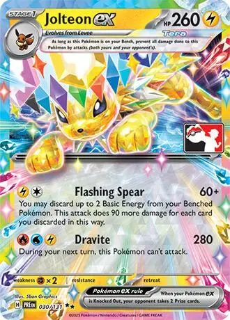 Jolteon ex, Prize Pack Series Cards 030/131
