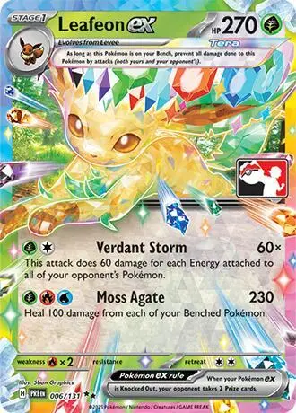Leafeon ex, Prize Pack Series Cards 006/131