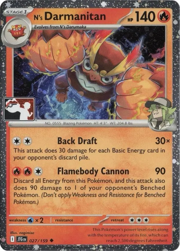 N's Darmanitan, Prize Pack Series Cards 027/159