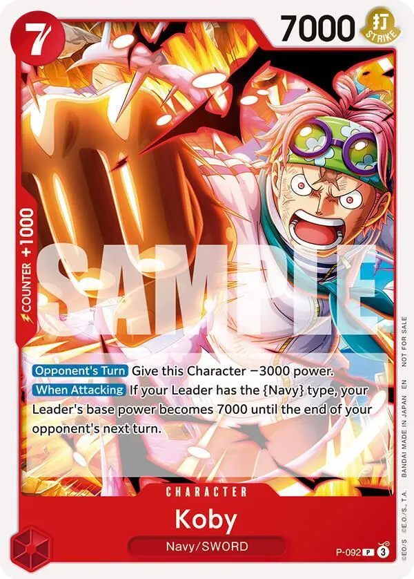 Koby (OP12 Release Event), One Piece Promotion Cards P-092