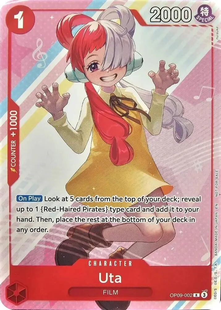 Uta (Welcome Pack Vol. 2), One Piece Promotion Cards OP09-002