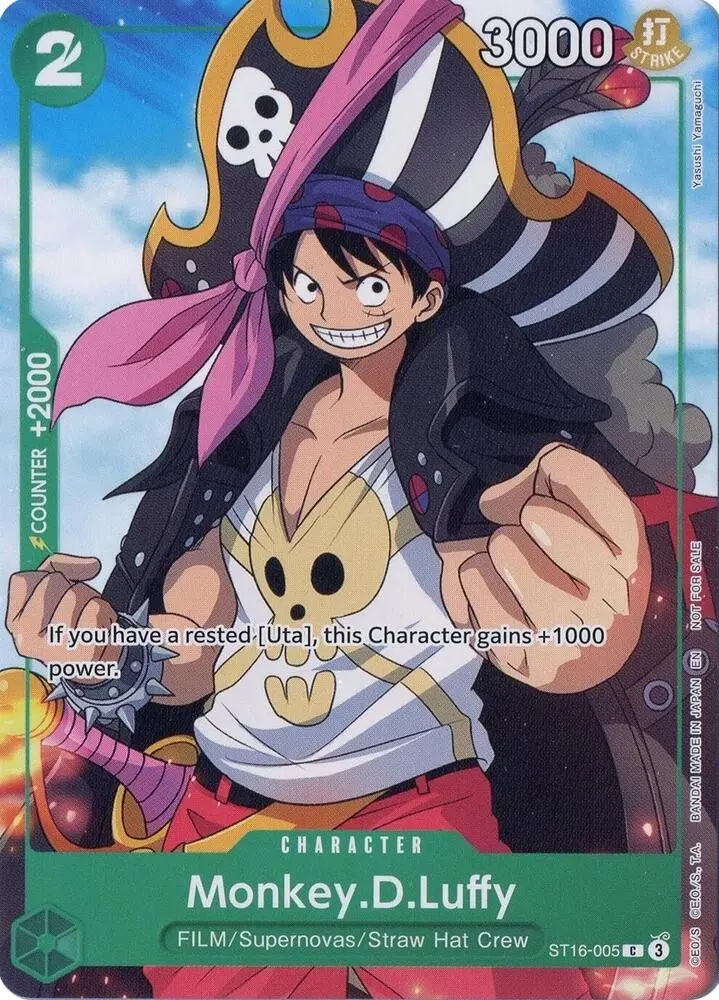 Monkey.D.Luffy (Welcome Pack Vol. 2), One Piece Promotion Cards ST16-005