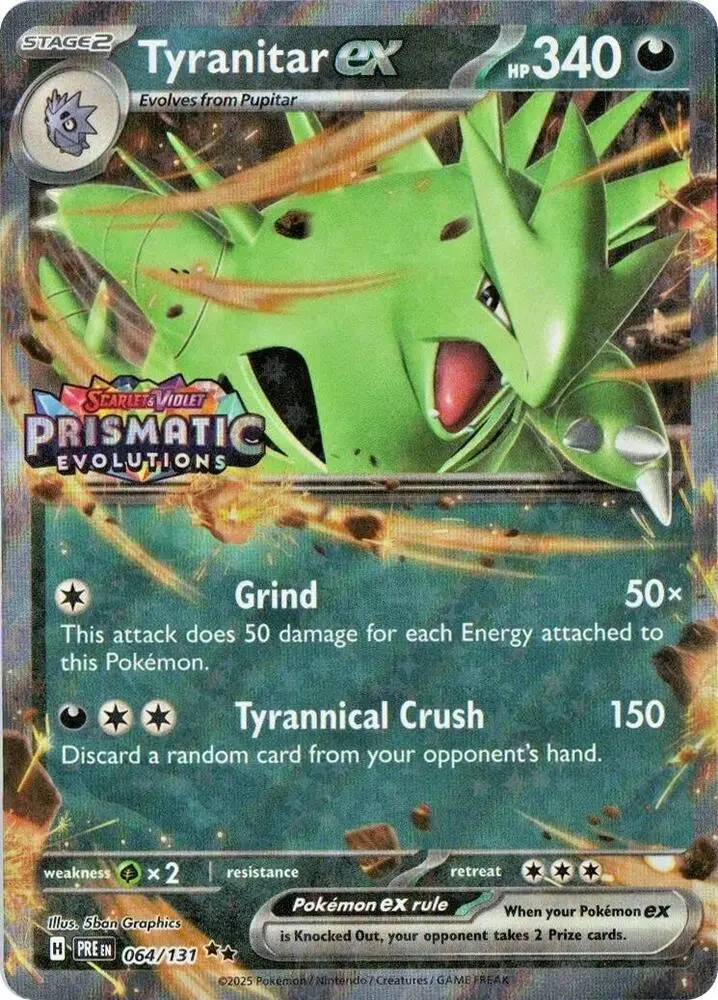 Tyranitar ex (Prismatic Evolutions Stamp), Miscellaneous Cards & Products 064/131
