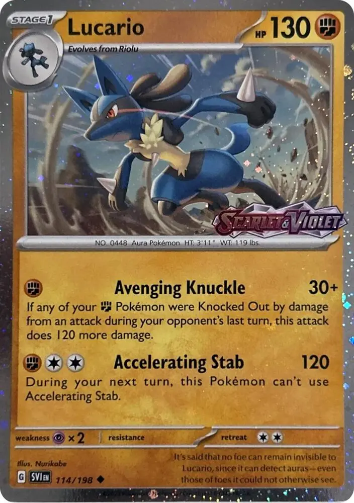 Lucario (Scarlet & Violet Stamp), Miscellaneous Cards & Products 114/198
