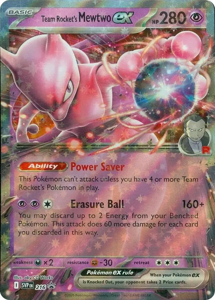 Team Rocket's Mewtwo ex, SVP Black Star Promos 216/225
