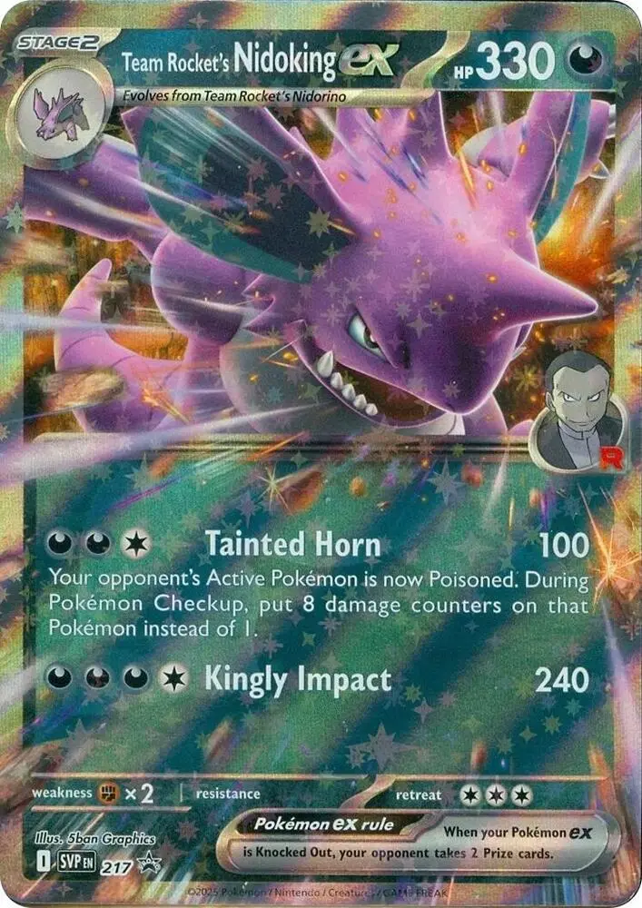 Team Rocket's Nidoking ex, SVP Black Star Promos 217/225
