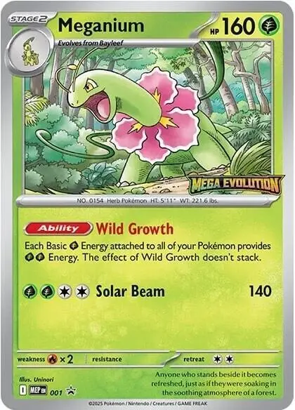 Meganium, MEP Black Star Promos 001