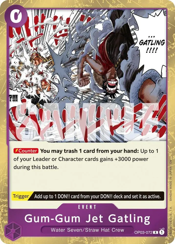 Gum-Gum Jet Gatling (Reprint), Premium Booster -The Best- Vol. 2 OP03-072