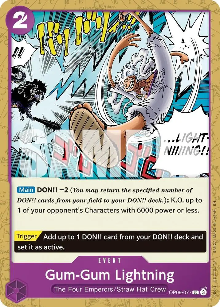 Gum-Gum Lightning (Reprint), Premium Booster -The Best- Vol. 2 OP09-077
