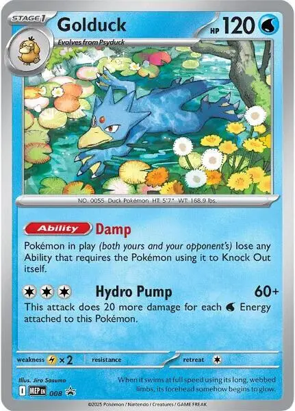 Golduck, MEP Black Star Promos 008