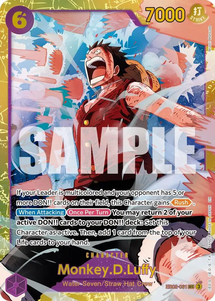 Monkey.D.Luffy (Reprint), Premium Booster -The Best- Vol. 2 EB02-061