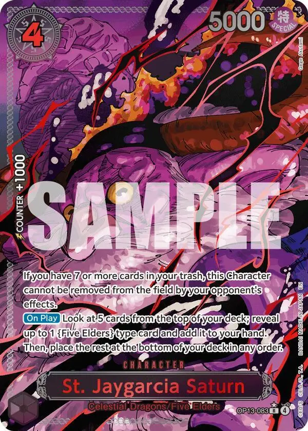 St. Jaygarcia Saturn (Alt Art), Carrying On His Will OP13-083
