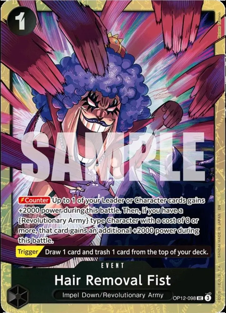 Hair Removal Fist (Premium Card Collection -Best Selection Vol. 5-), One Piece Promotion Cards OP12-098