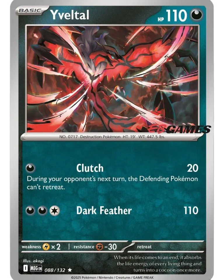 Yveltal (Game Stop), Miscellaneous Cards & Products 088/132