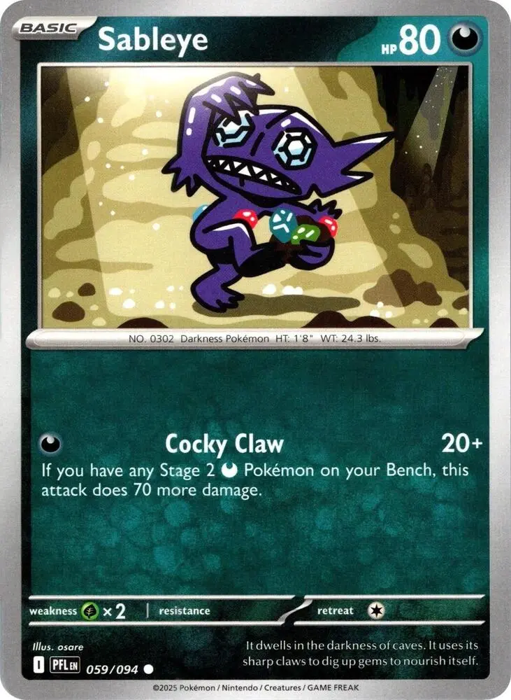 Sableye, Phantasmal Flames 059/94