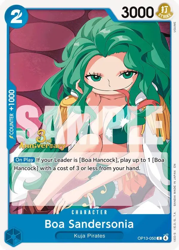 Boa Sandersonia, Carrying On His Will: 3rd Anniversary Tournament Cards OP13-050