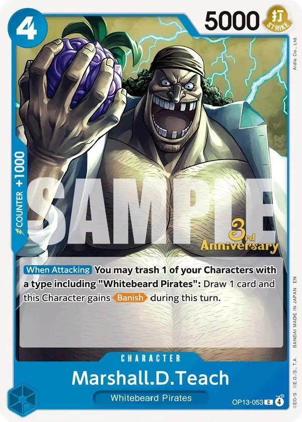 Marshall.D.Teach, Carrying On His Will: 3rd Anniversary Tournament Cards OP13-053