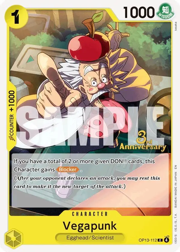 Vegapunk, Carrying On His Will: 3rd Anniversary Tournament Cards OP13-112