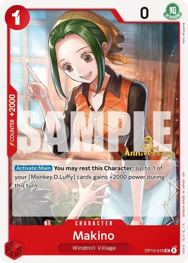 Makino, Carrying On His Will: 3rd Anniversary Tournament Cards OP13-015