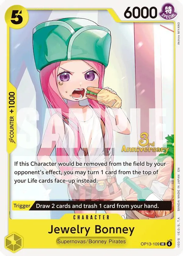 Jewelry Bonney, Carrying On His Will: 3rd Anniversary Tournament Cards OP13-109
