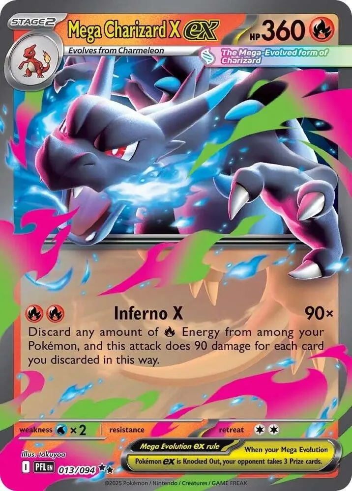 Mega Charizard X ex, Phantasmal Flames 013/94