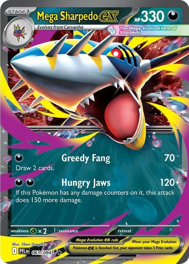 Mega Sharpedo ex, Phantasmal Flames 061/94