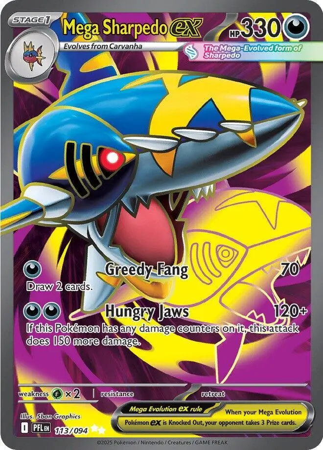 Mega Sharpedo ex, Phantasmal Flames 113/94