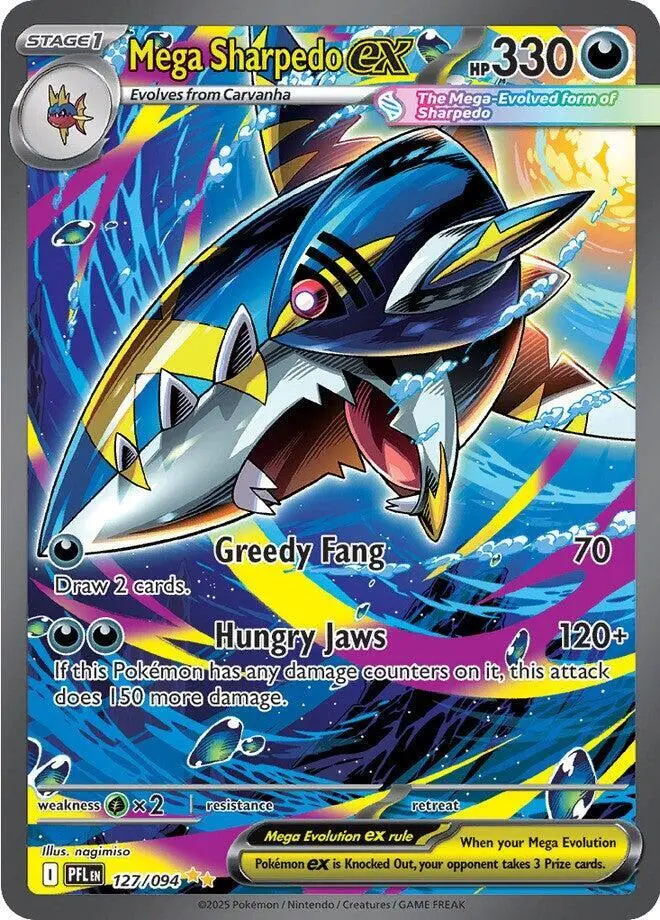 Mega Sharpedo ex, Phantasmal Flames 127/94