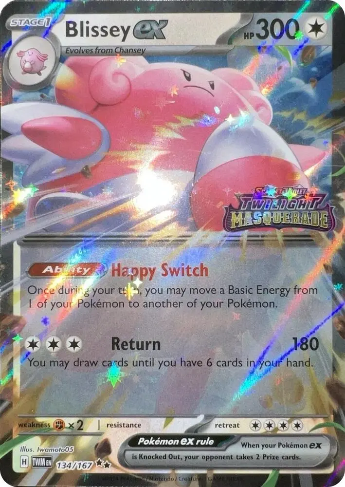 Blissey ex (Twilight Masquerade Stamped), Miscellaneous Cards & Products 134/167