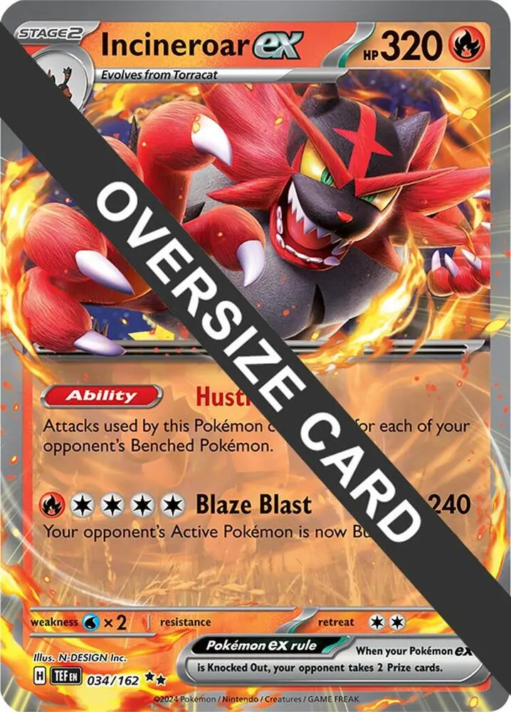 Incineroar ex, Jumbo cards 034/162