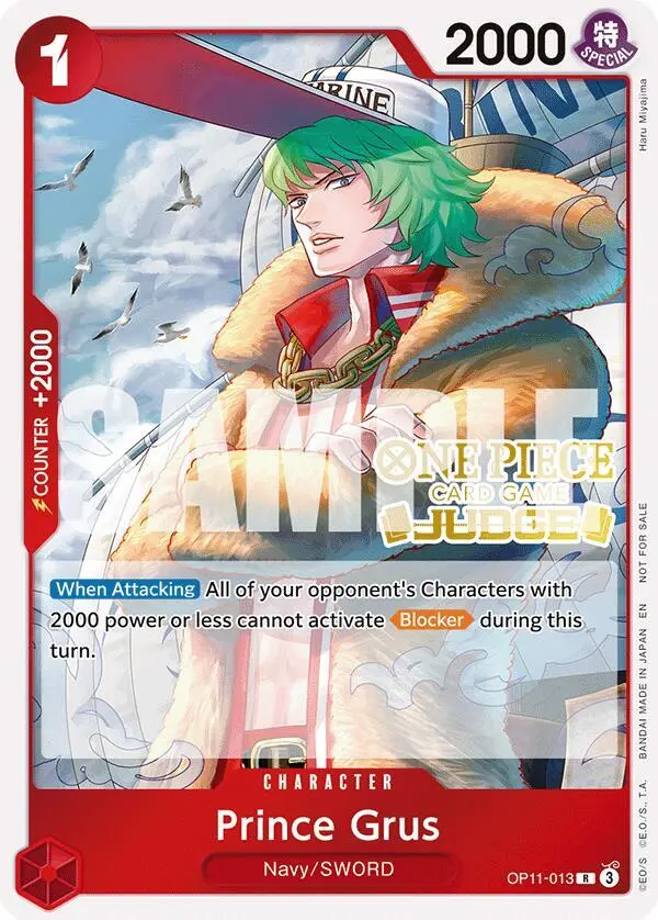 Prince Grus (Judge Pack Vol. 7), One Piece Promotion Cards OP11-013