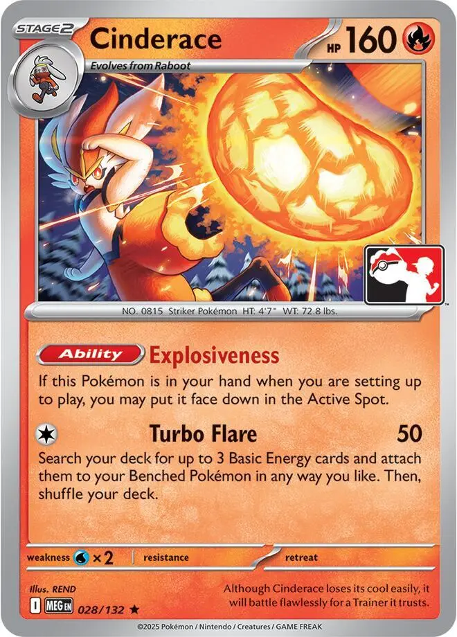 Cinderace, Prize Pack Series Cards 034/202