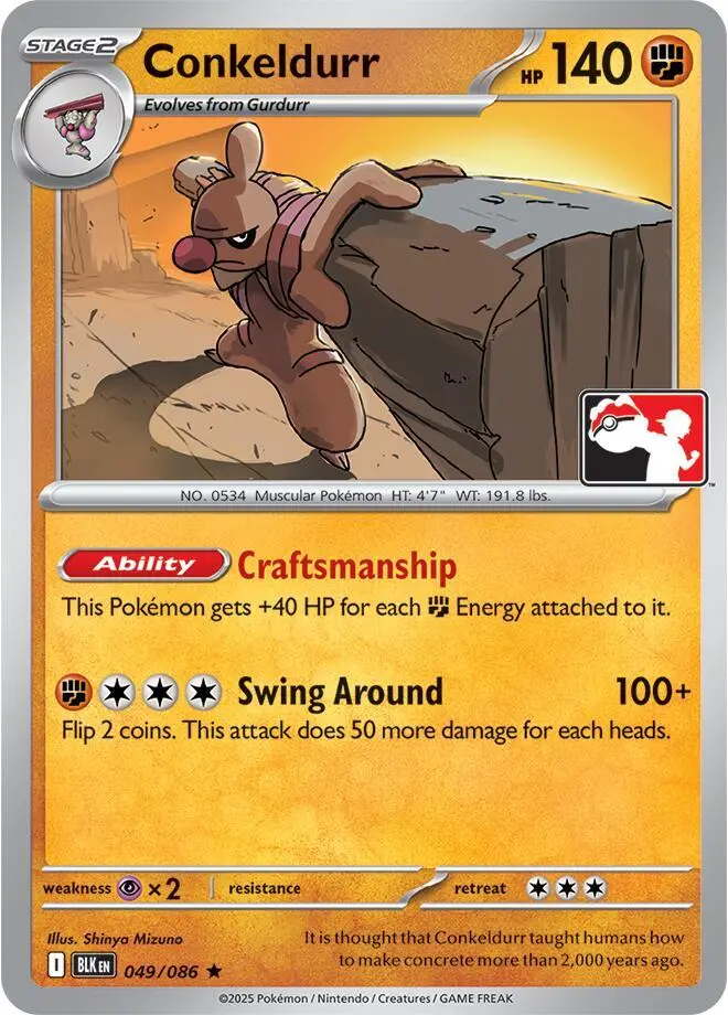Conkeldurr, Prize Pack Series Cards 105/167
