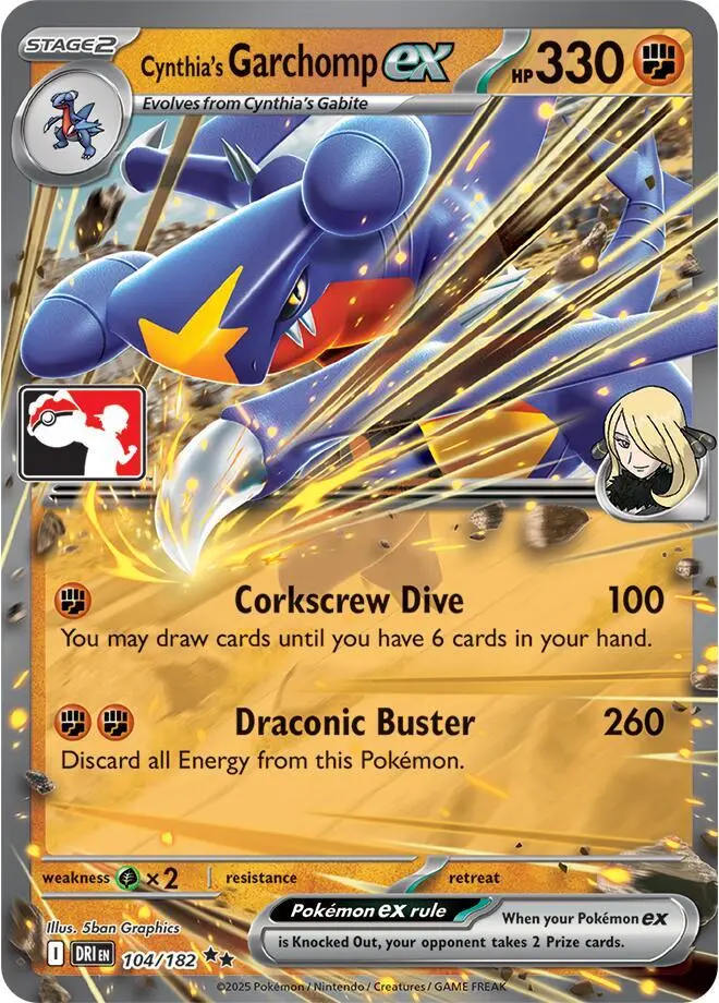 Cynthia's Garchomp ex, Prize Pack Series Cards 104/182
