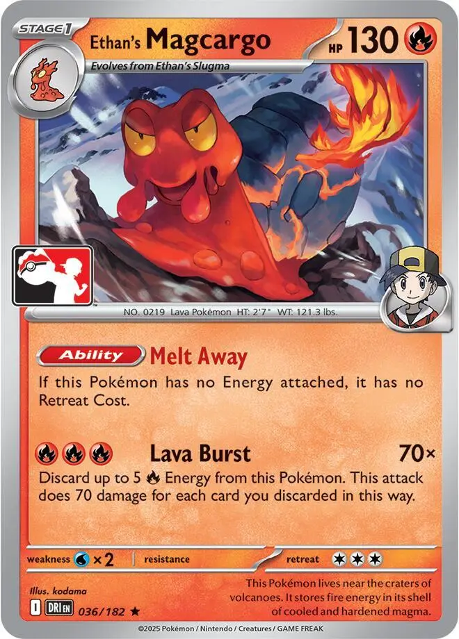 Ethan's Magcargo, Prize Pack Series Cards 036/182