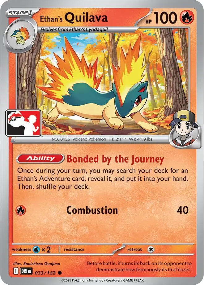 Ethan's Quilava, Prize Pack Series Cards 033/182