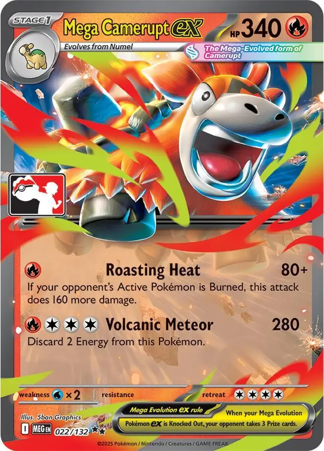 Mega Camerupt ex, Prize Pack Series Cards 022/132