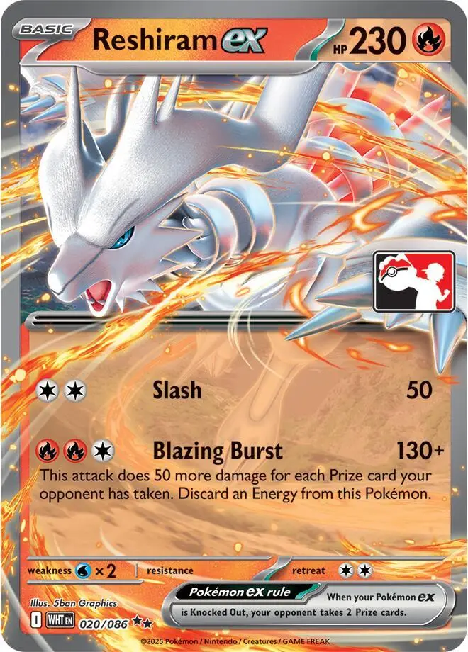 Reshiram ex, Prize Pack Series Cards 020/086