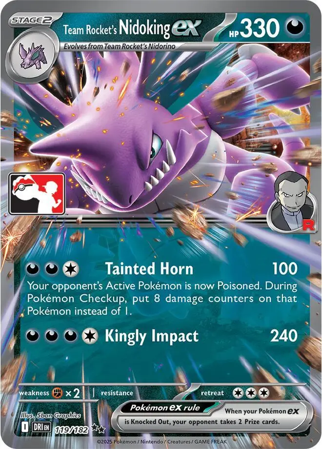 Team Rocket's Nidoking ex, Prize Pack Series Cards 119/182