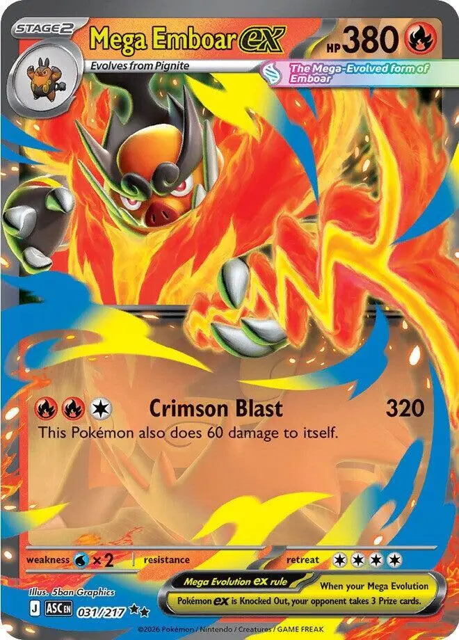 Mega Emboar ex, Ascended Heroes 031/217