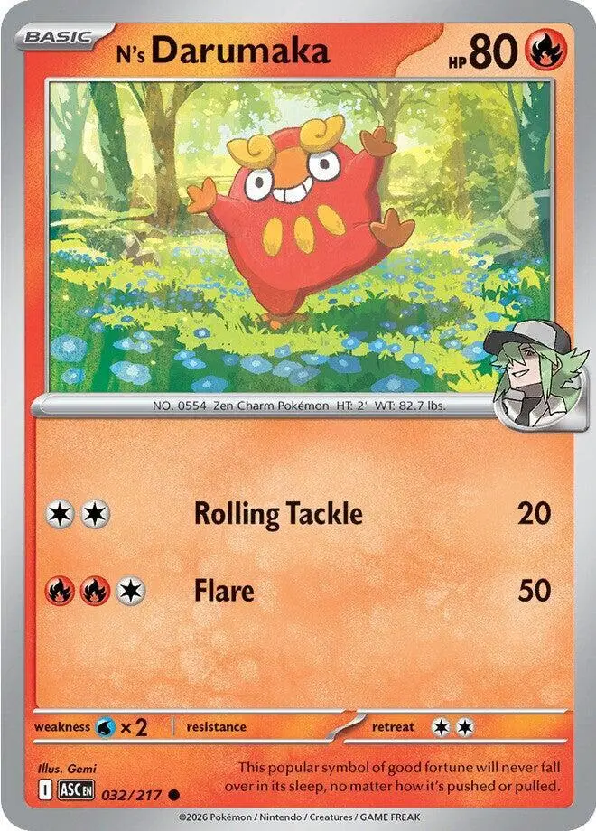 N's Darumaka, Ascended Heroes 032/217