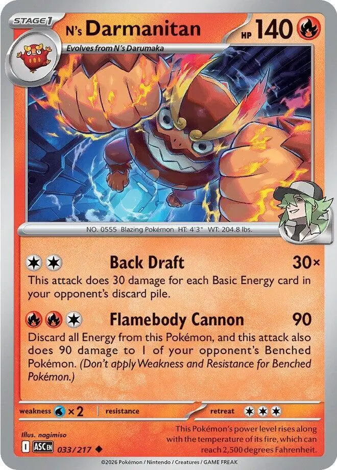 N's Darmanitan, Ascended Heroes 033/217