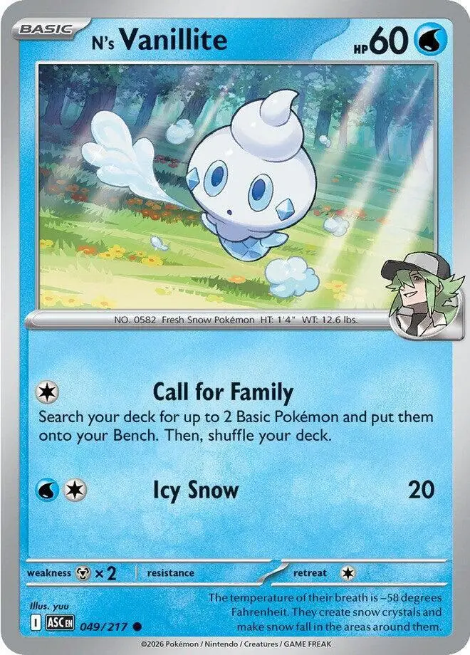 N's Vanillite, Ascended Heroes 049/217
