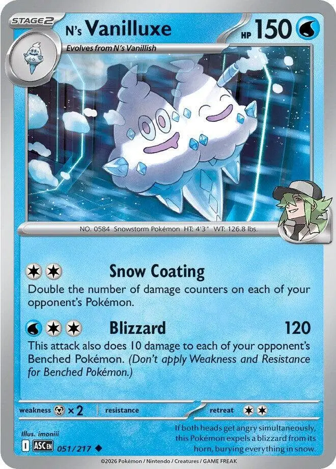 N's Vanilluxe, Ascended Heroes 051/217